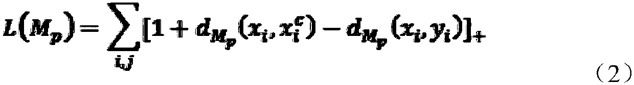 Target character distance measurement learning-oriented character re-recognition method