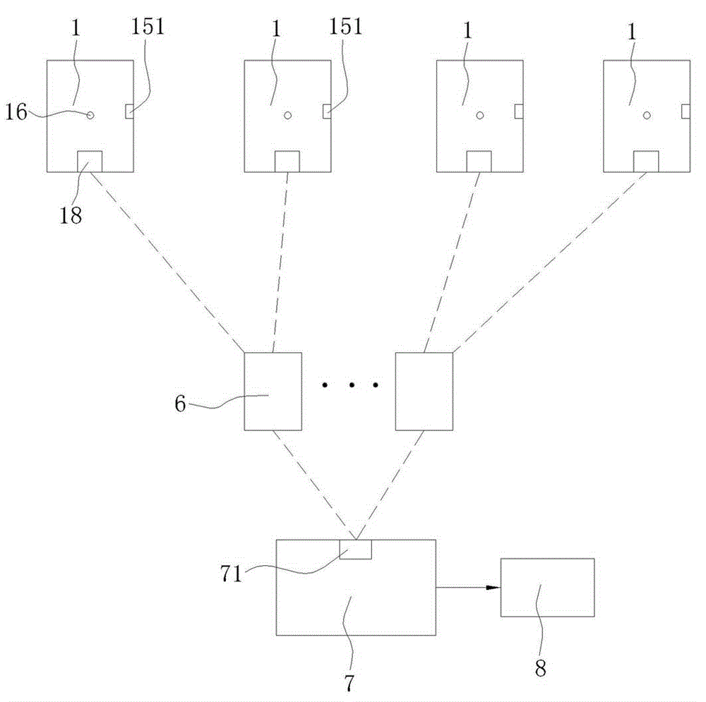 Urine measuring instrument, urine measuring and managing system, and medical care management system