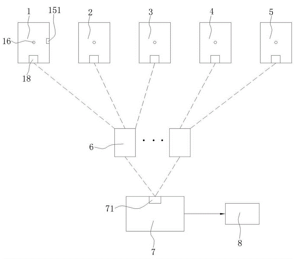 Urine measuring instrument, urine measuring and managing system, and medical care management system