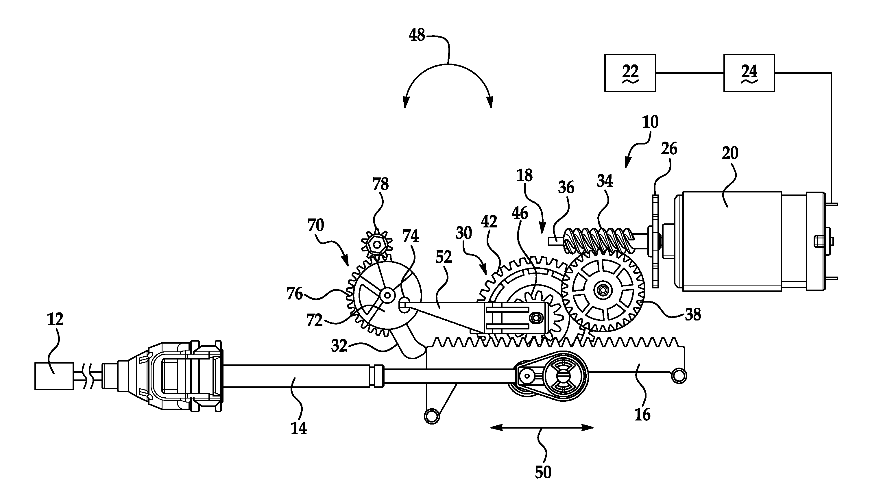 Apparatus and method for providing a manual override to shift by wire actuator