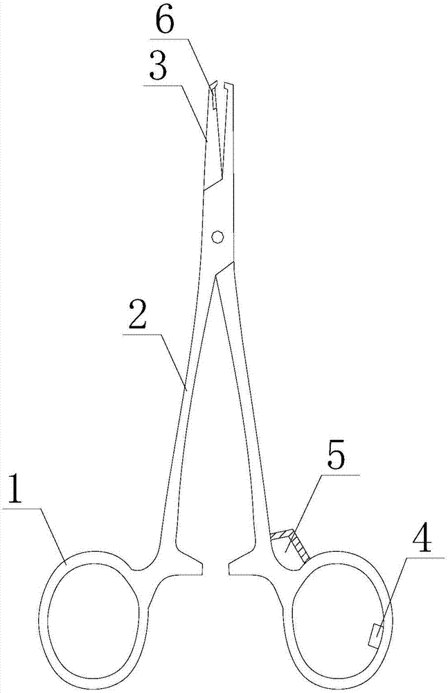 Hemostatic forceps for avoiding being left in patient body