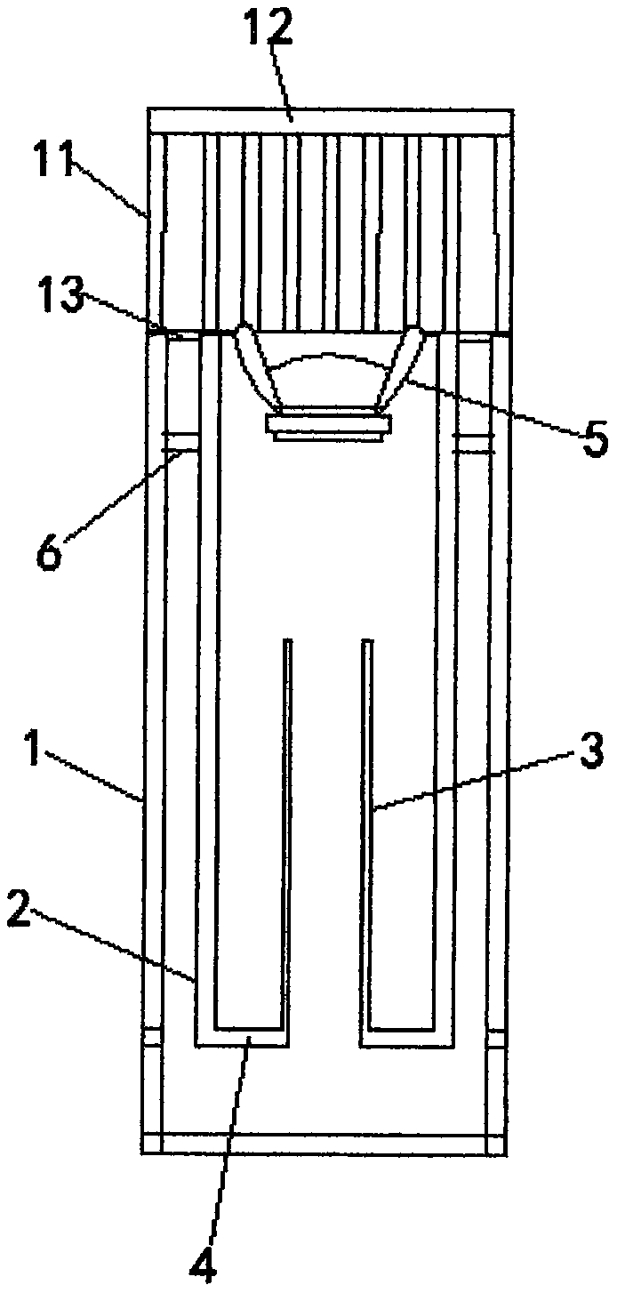 Sound box body structure capable of improving the low frequency of a sound box