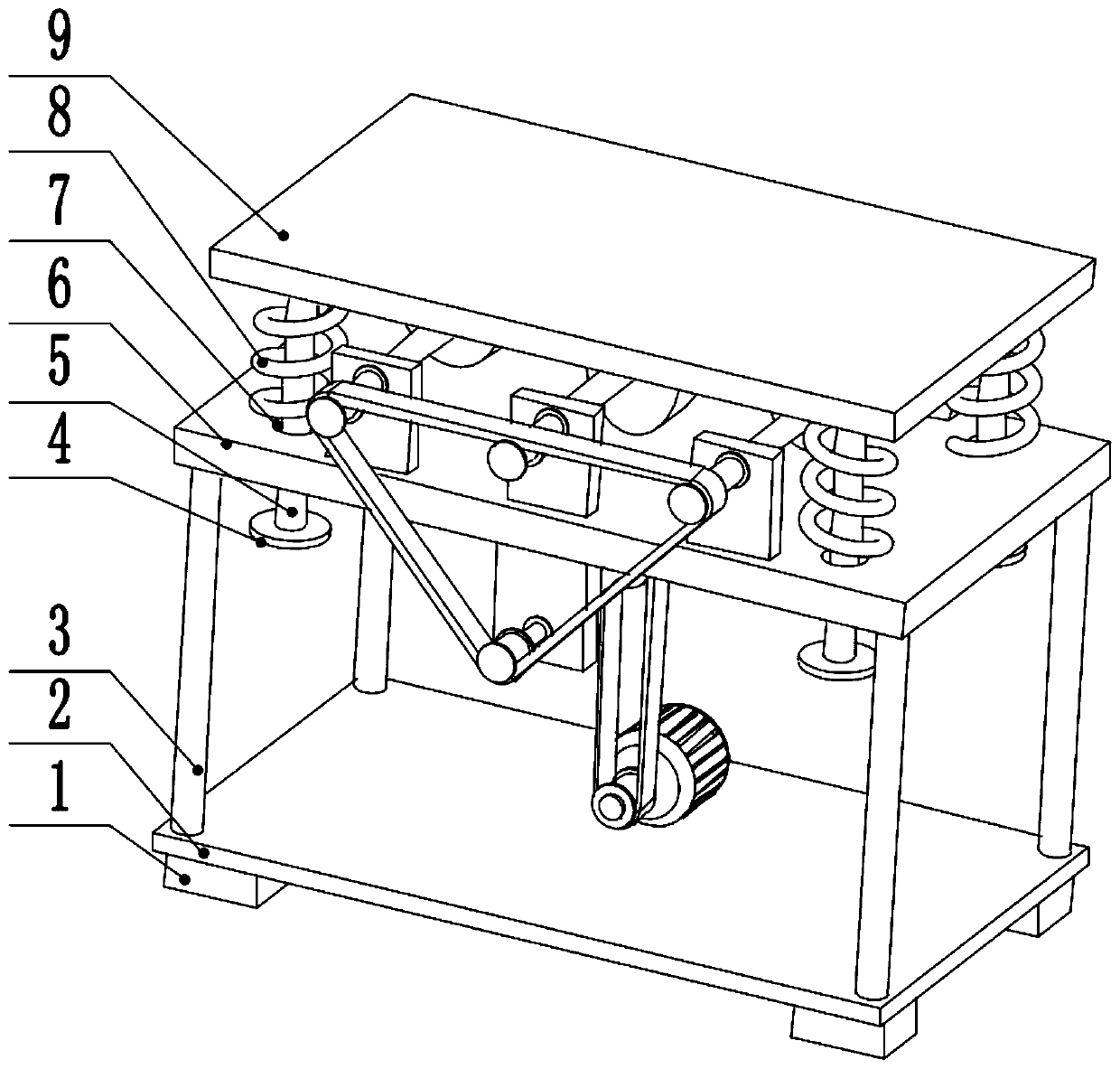 Vibrating device for forming of ceramic structural components