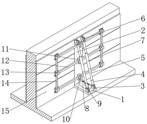 Base reinforcing and supporting device for constructional engineering