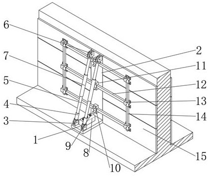 Base reinforcing and supporting device for constructional engineering