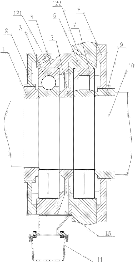 Motor dual-bearing structure with dual-lubricating system