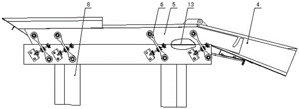 Corn peeling machine feeding device