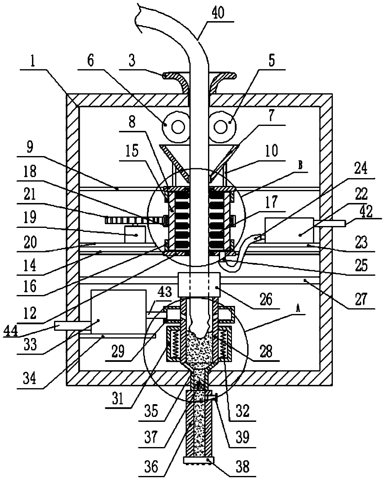 Wire extruding device for 3D printing machine