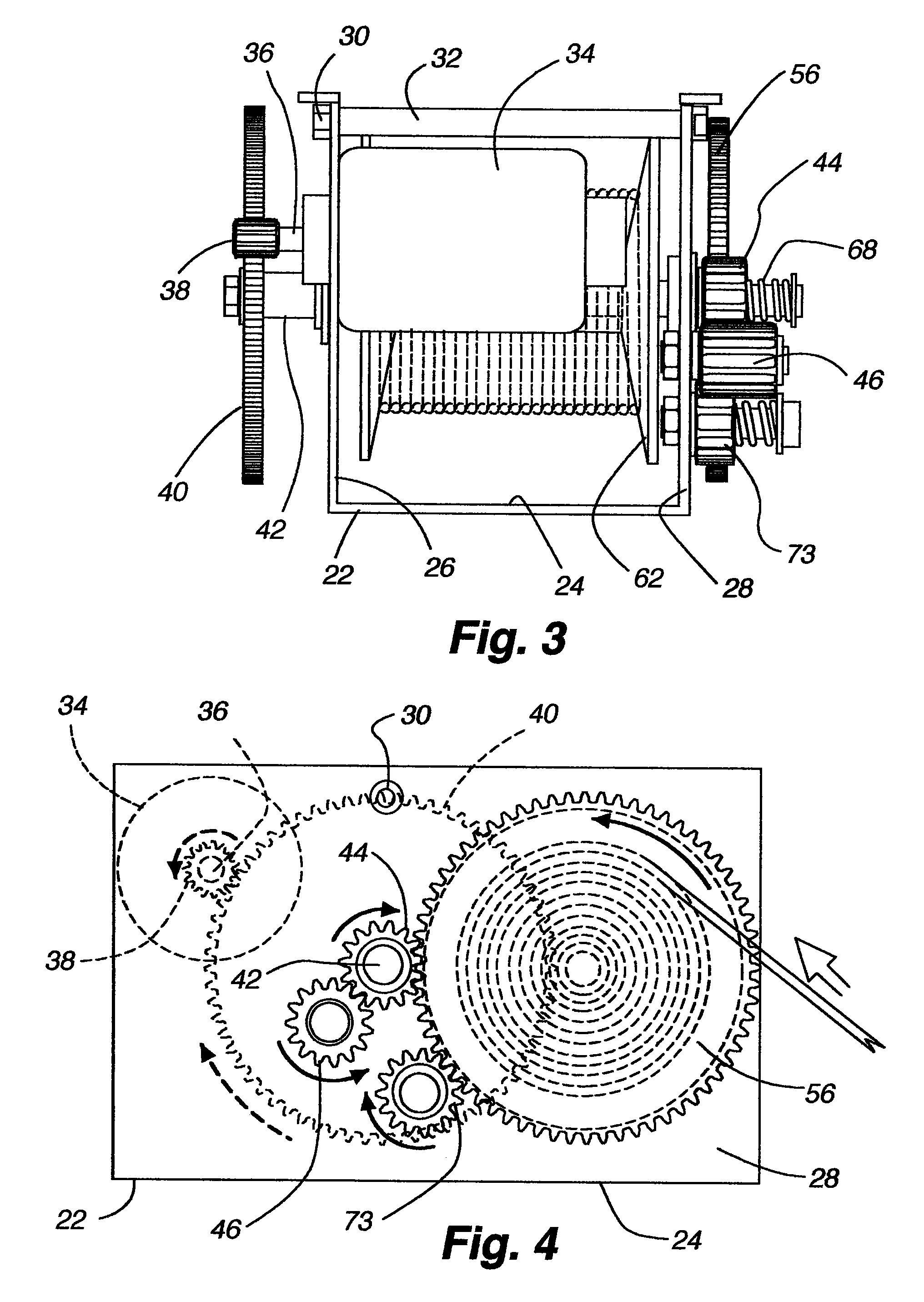 Freefall windlass with governor