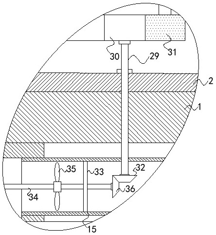 An injection mold with a water blowing device