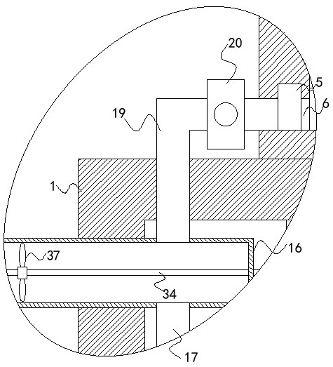 An injection mold with a water blowing device