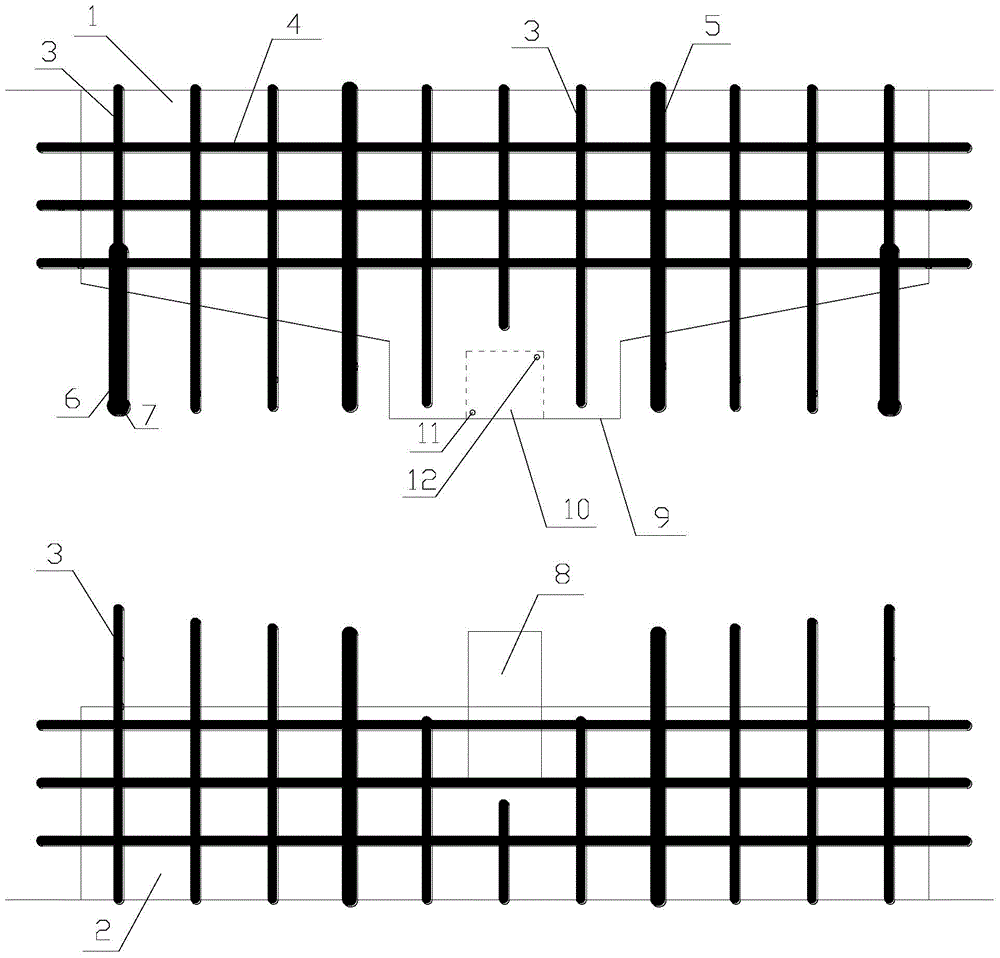 The upper and lower connection structure of the prefabricated shear wall