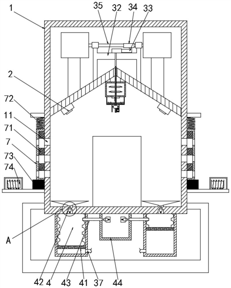 Fire extinguishing auxiliary device for alternating-current distribution cabinet in case of fire