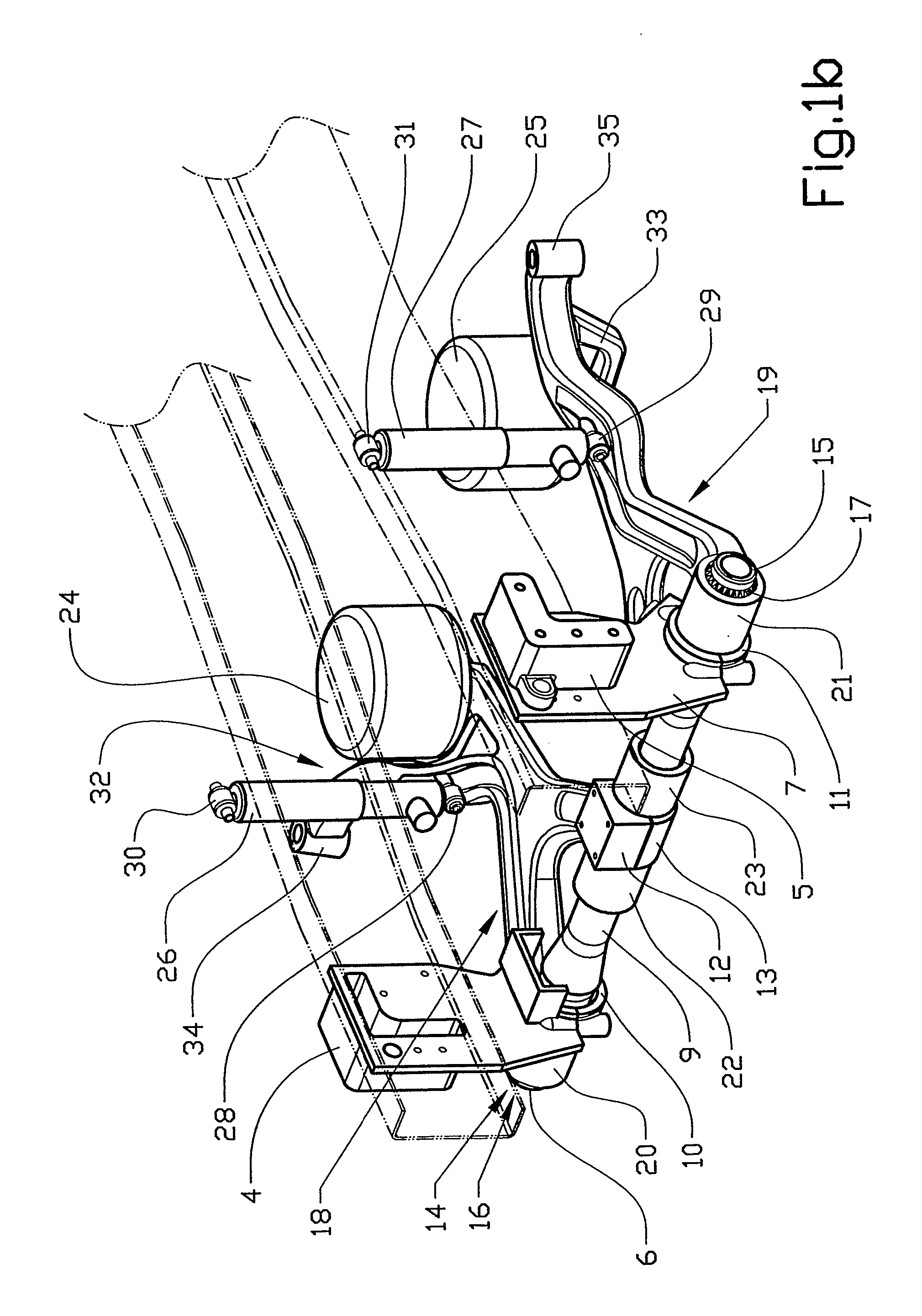 Independent front wheel suspension, vehicle equipped with such a front wheel suspension, and method of producing a sprung suspension