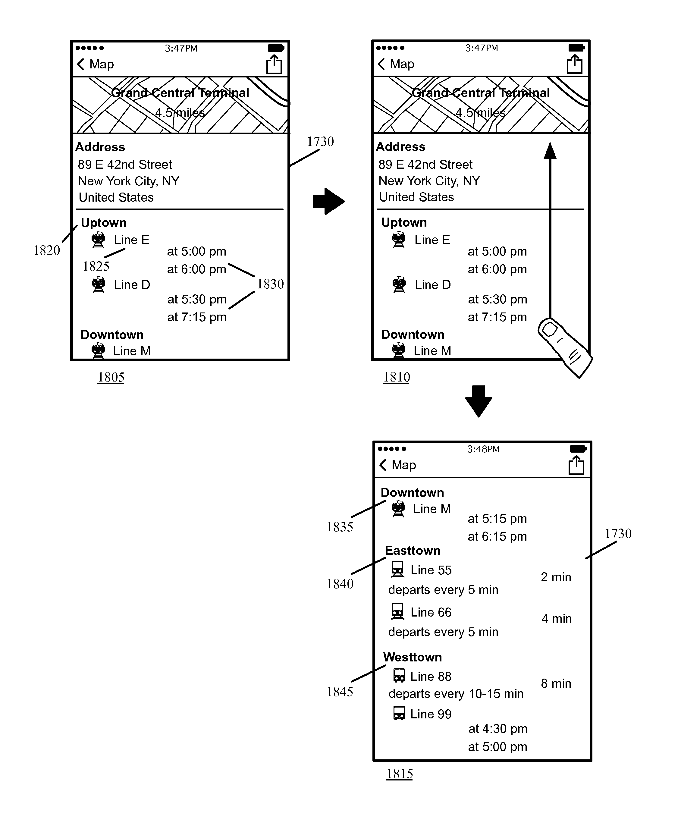 Map application with transit navigation mode