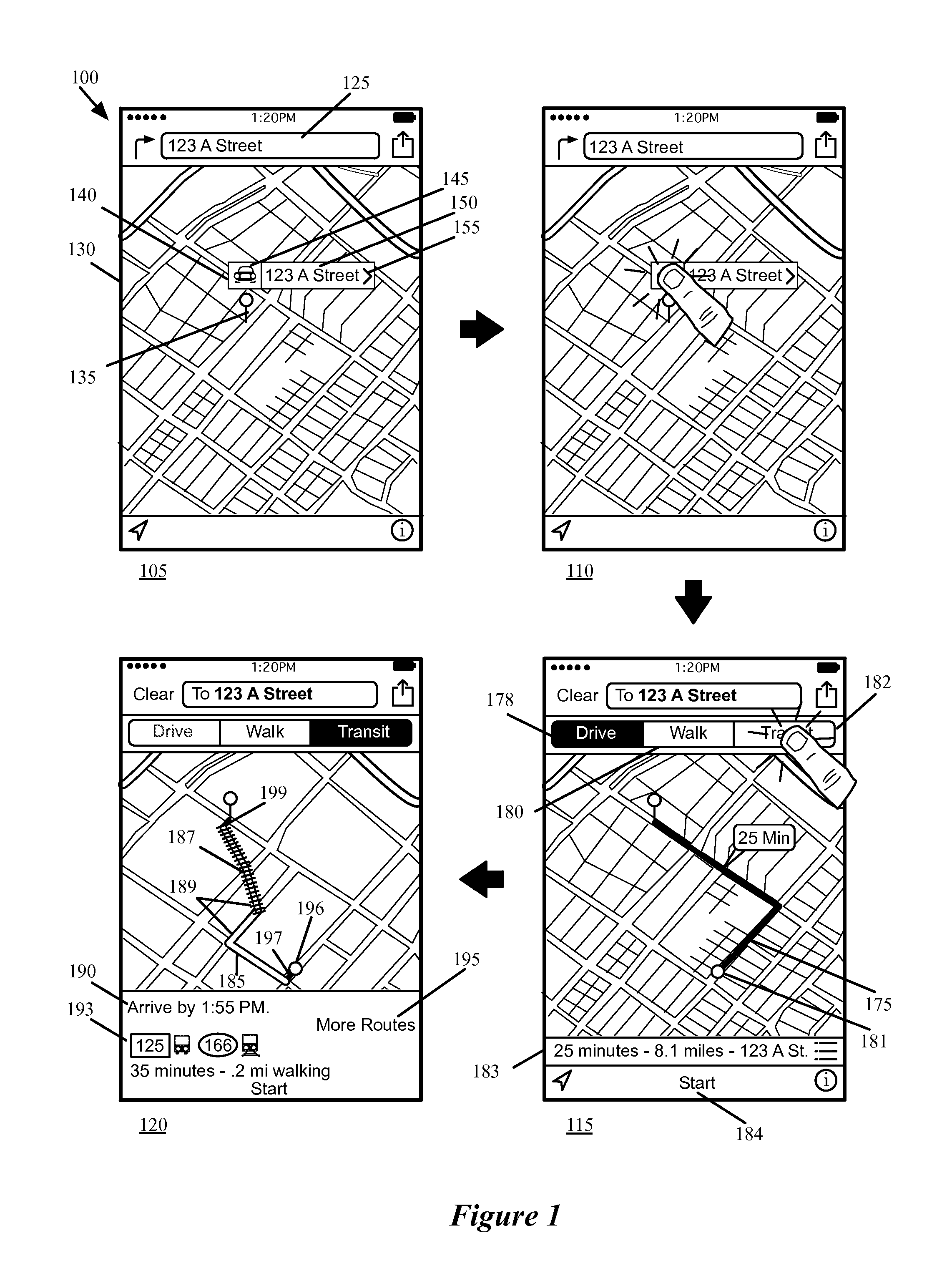 Map application with transit navigation mode