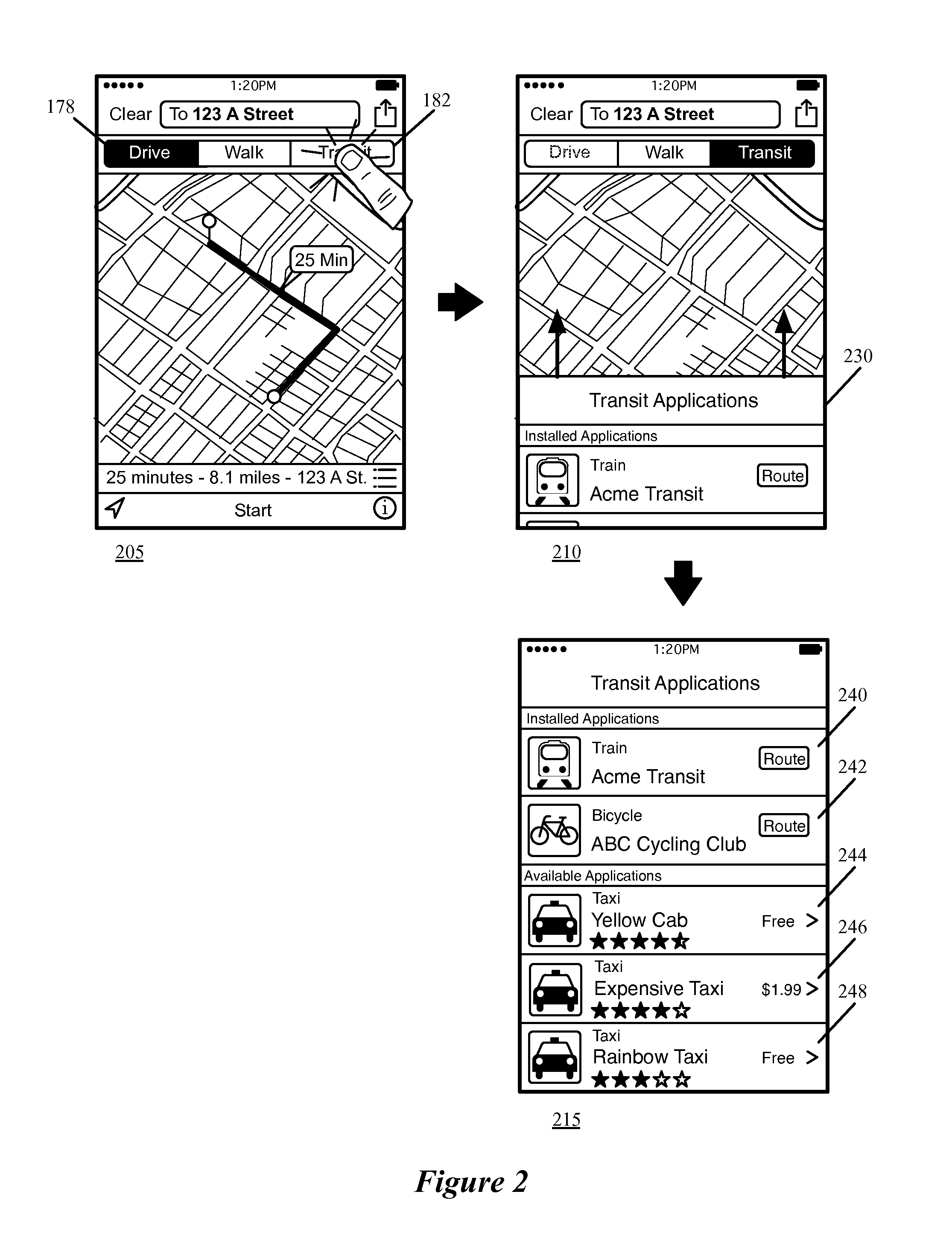 Map application with transit navigation mode