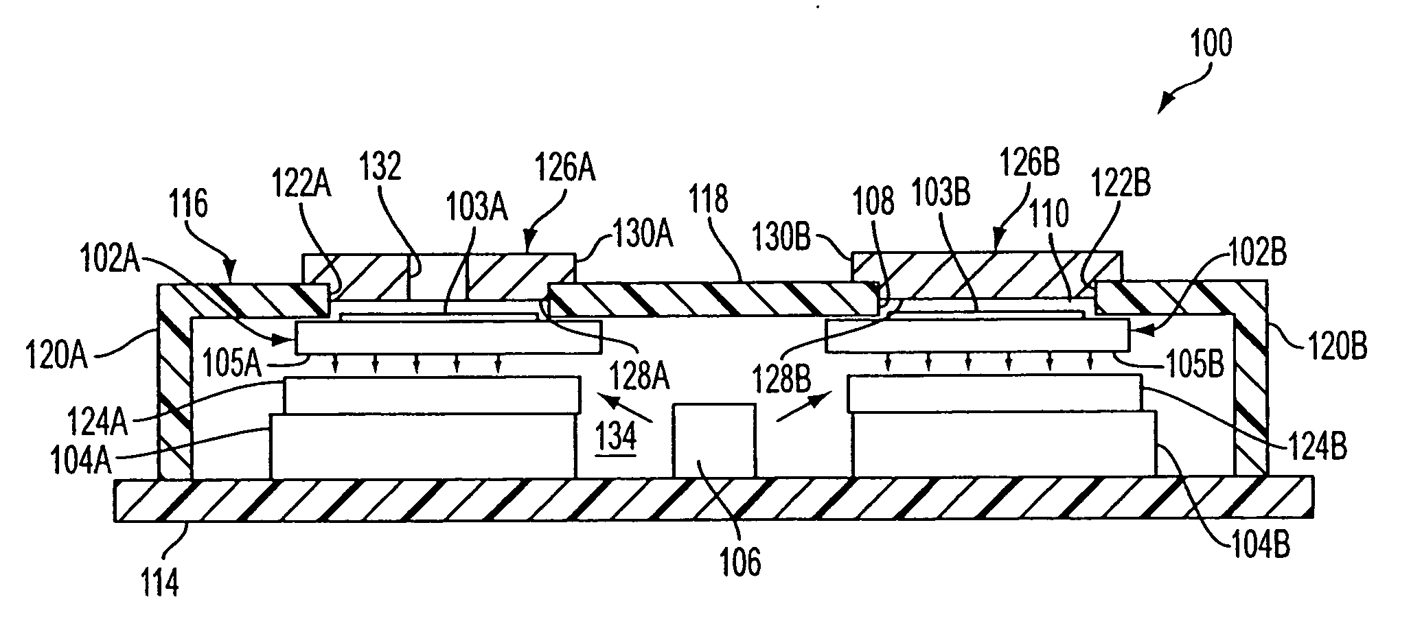 Electro-optical sensing device with reference channel