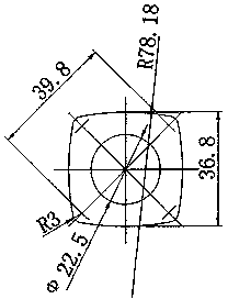 Method for processing copper tube having circular inside and quadrate outside