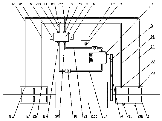 Double-acting hydraulic engine and working method thereof