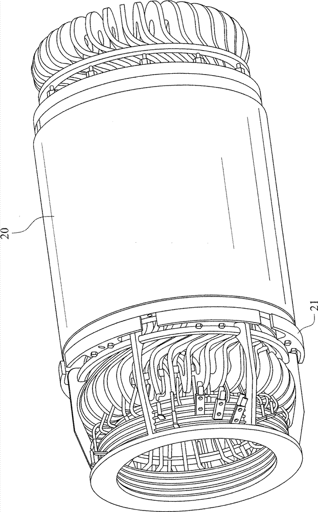 Removable wound stator for integrated motor/compressor