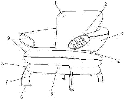 Rotating backrest sofa