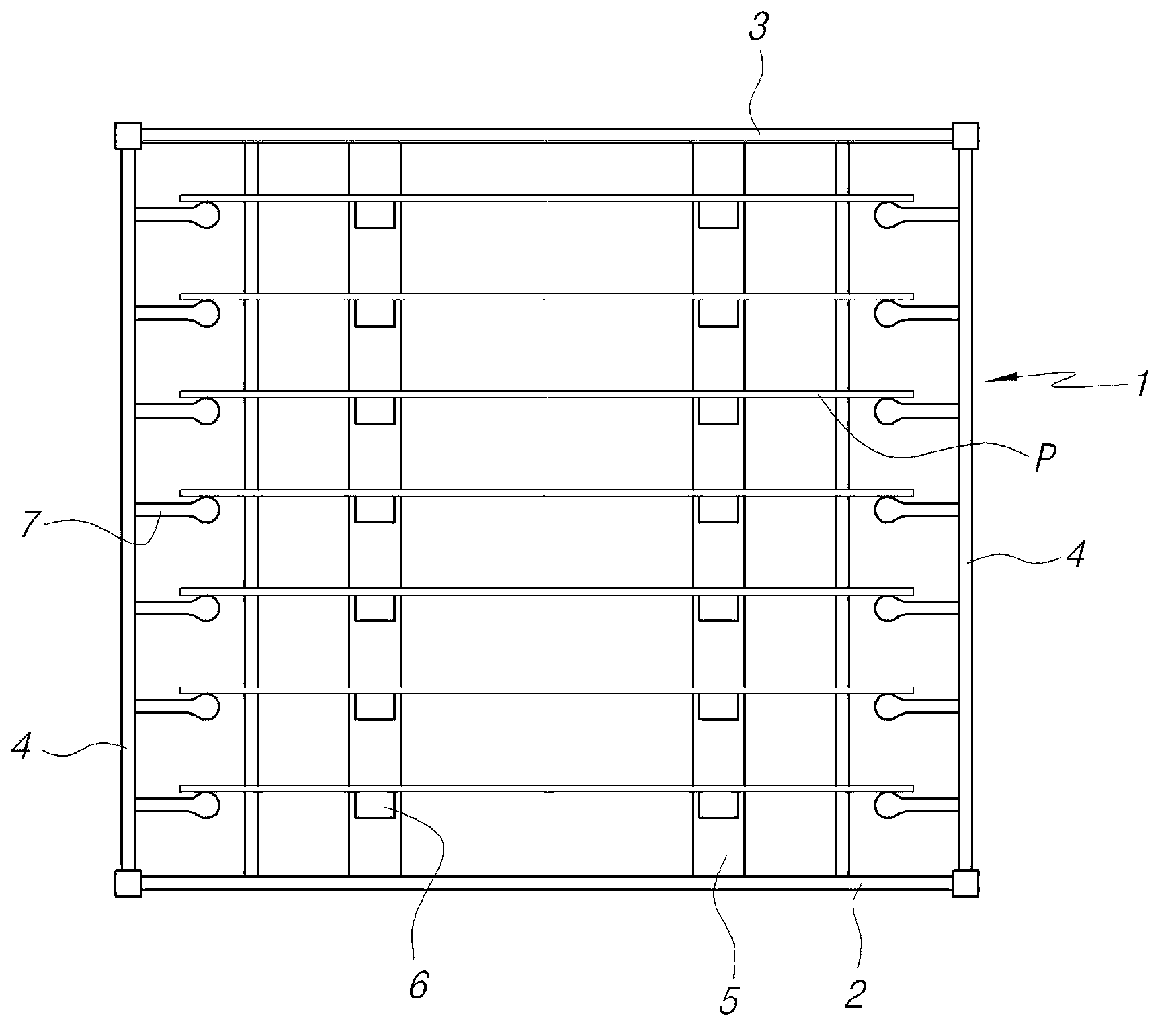 Glass substrate loading cassette for adjusting interval between slot bars