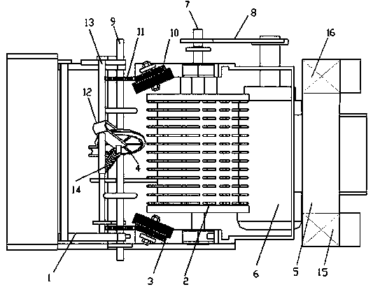 Wind gathering type weeding machine