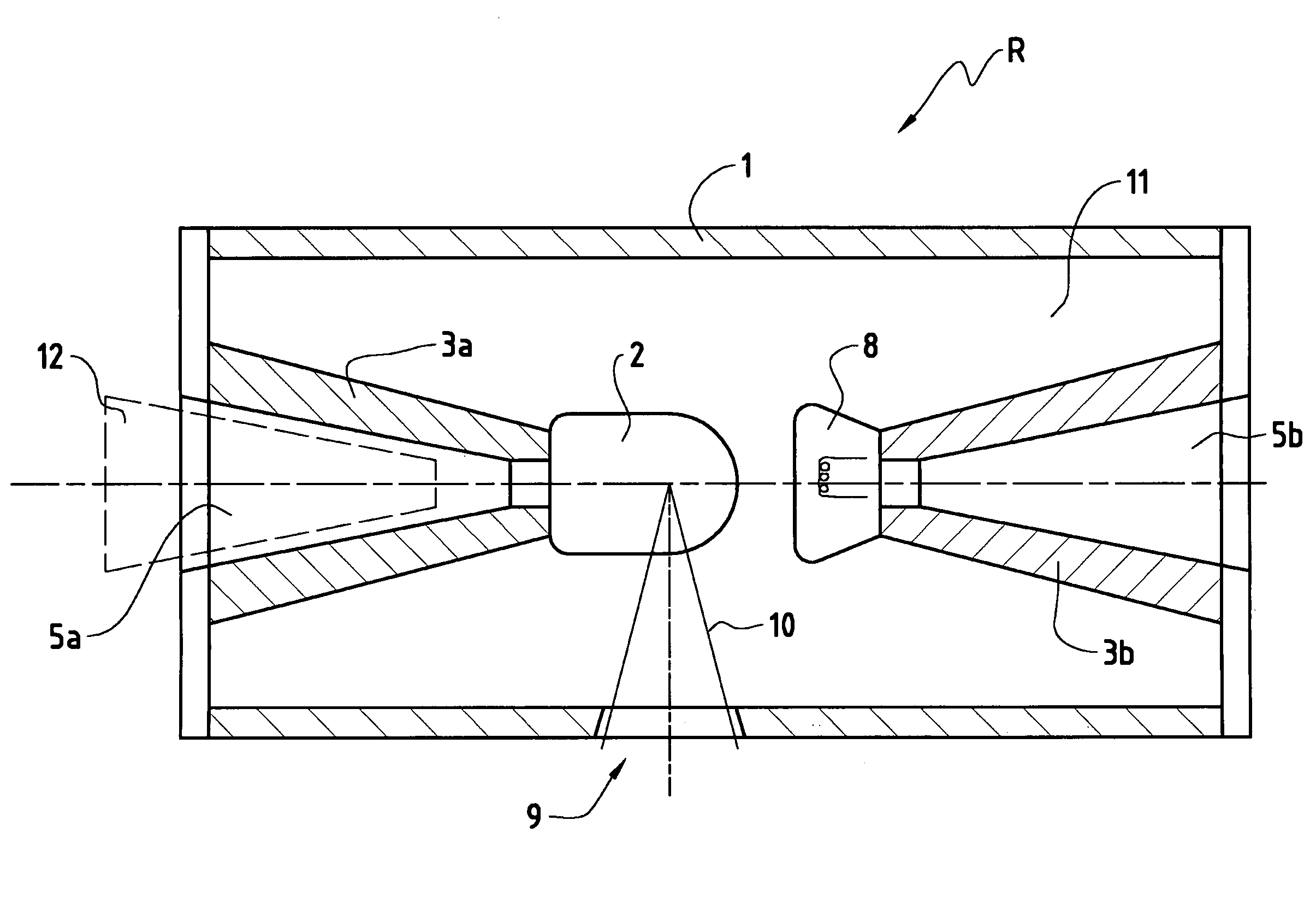 X-ray tube with an anode isolation element for liquid cooling and a receptacle for a high-voltage plug