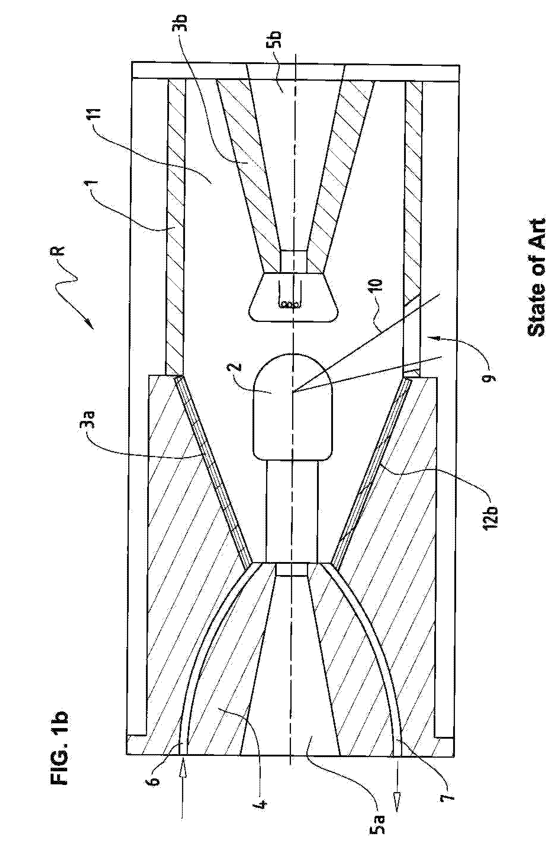 X-ray tube with an anode isolation element for liquid cooling and a receptacle for a high-voltage plug