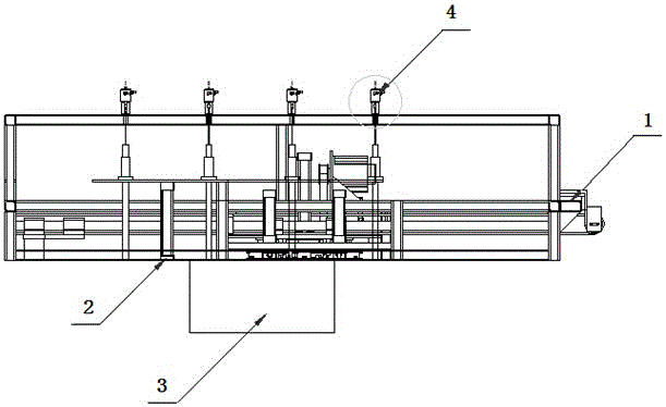 Four-head mouth-bonding unit for film-lined pouches