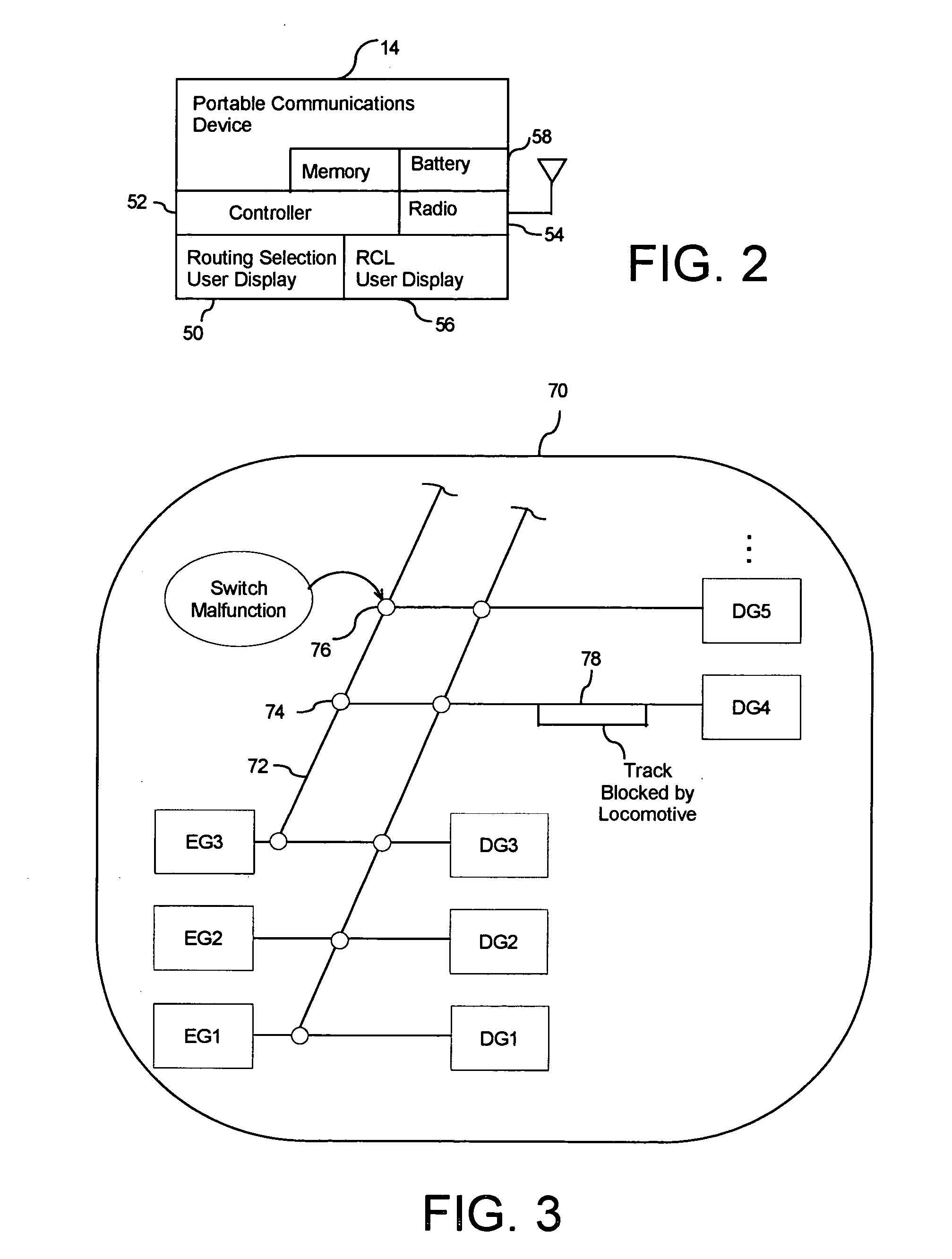 Communications device for remote control of rail track switches in a train yard