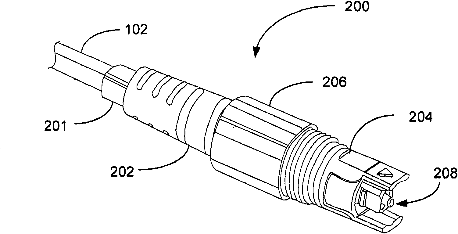 Single-piece cable retention housing for hardened outside plant connector