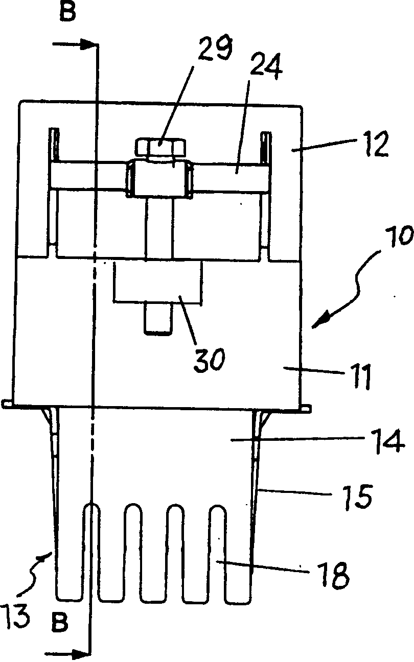 Unit for shunting current from bus bars