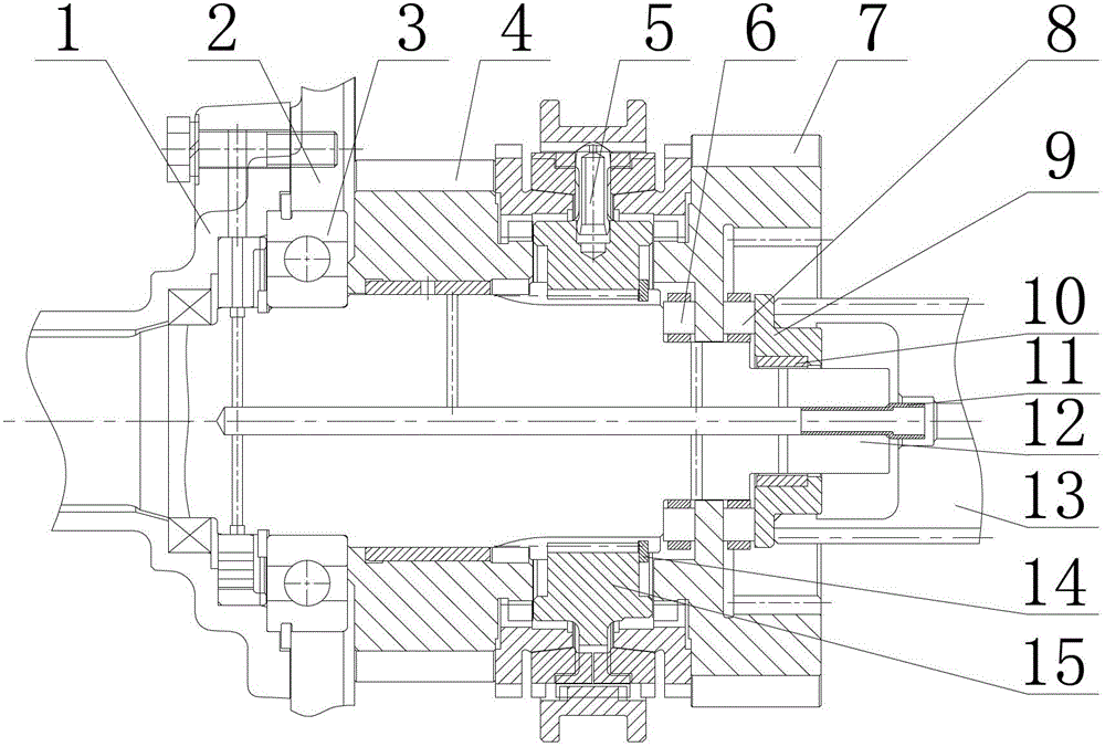 Novel 16-gear speed changing box with oblique gears, double middle shafts and lock ring type synchronizers