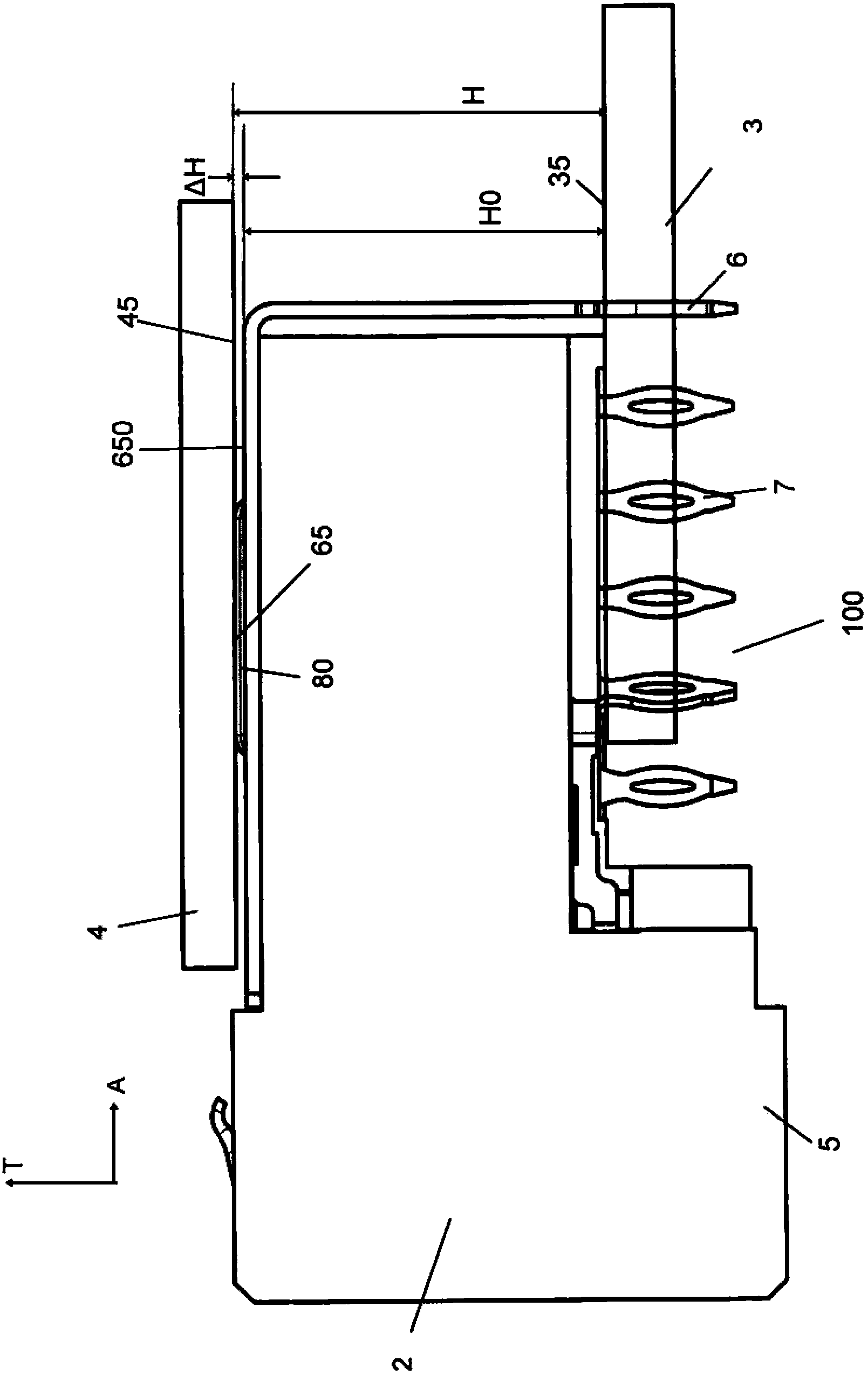 Electric connector and method for installing same on substrate