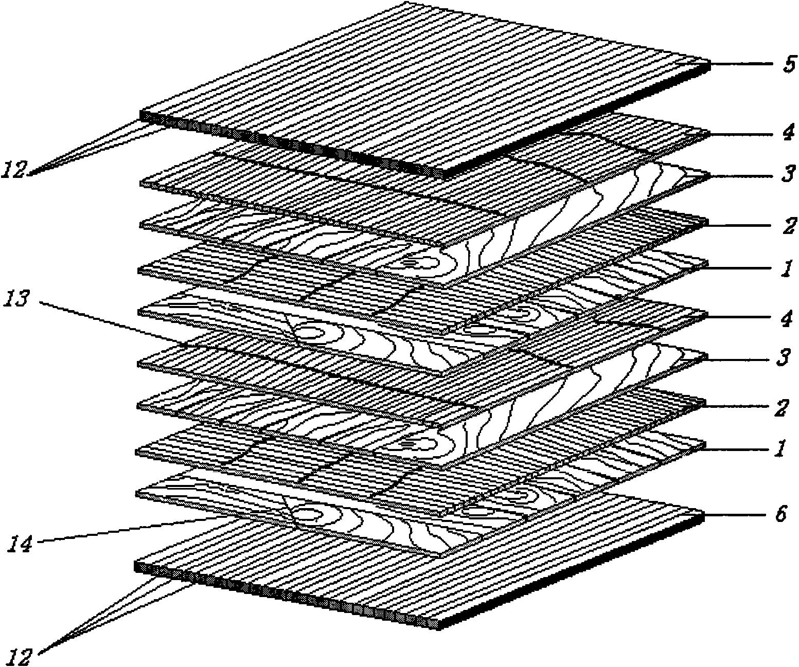 Manufacturing method of diamond-shaped bamboo and wood composite floor