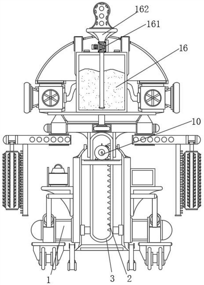 Efficient dust removal device for building construction protection