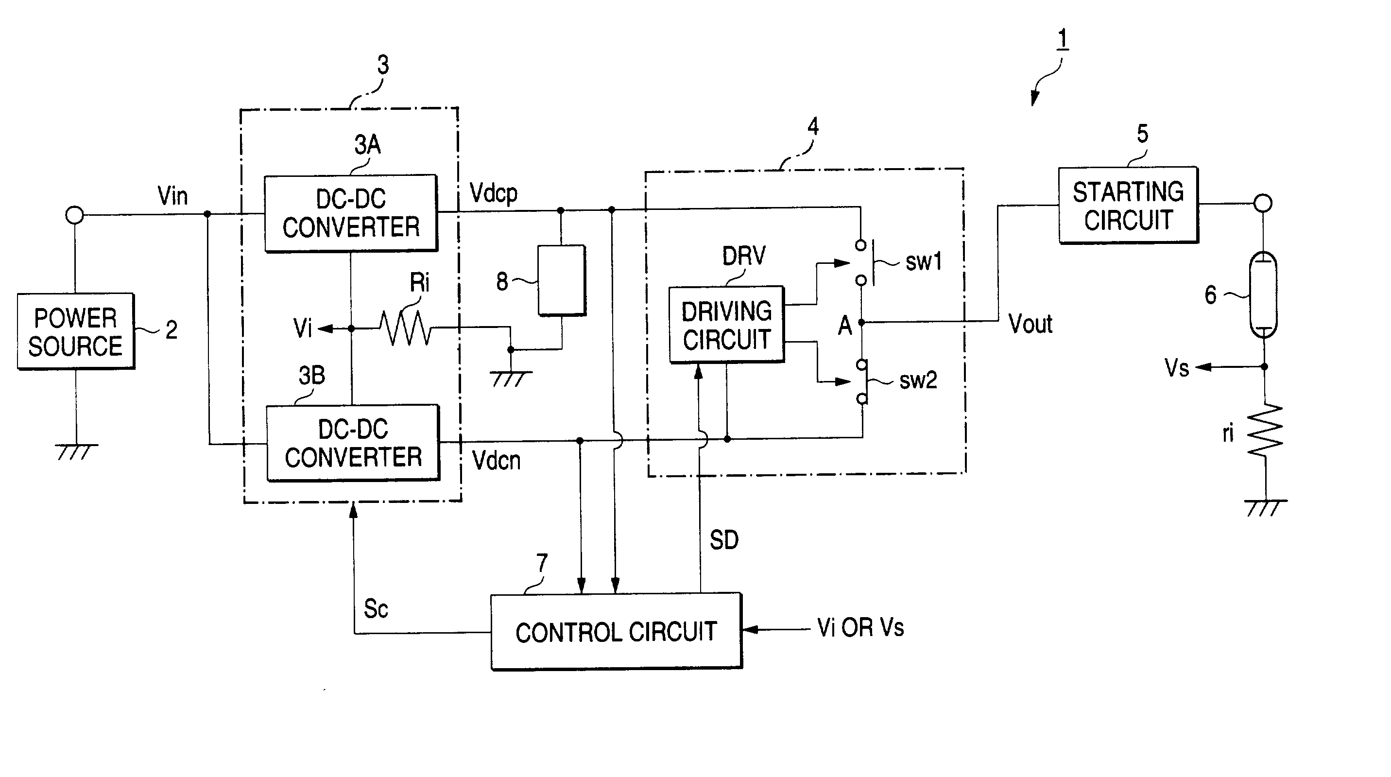 Discharge lamp lighting circuit