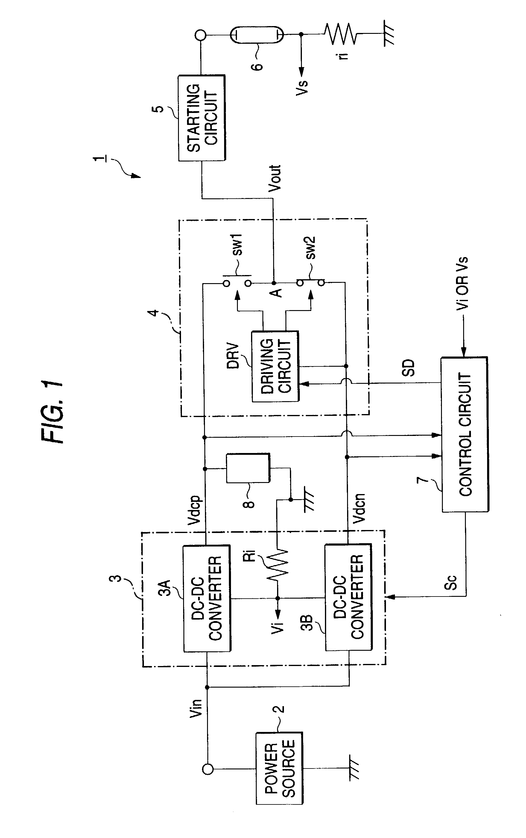 Discharge lamp lighting circuit