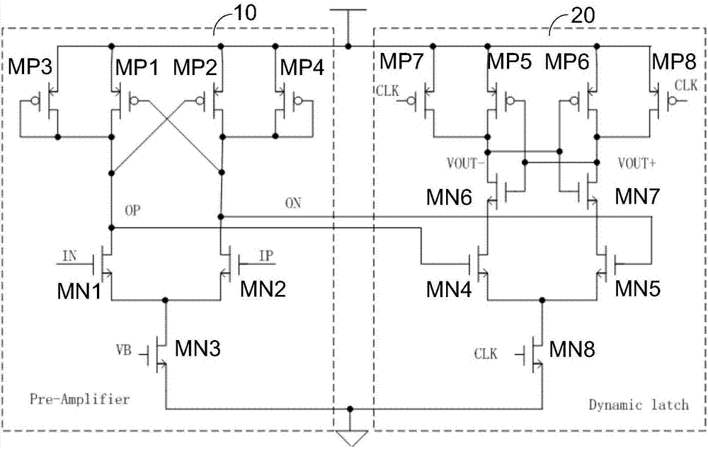 Low-power-consumption comparator circuit