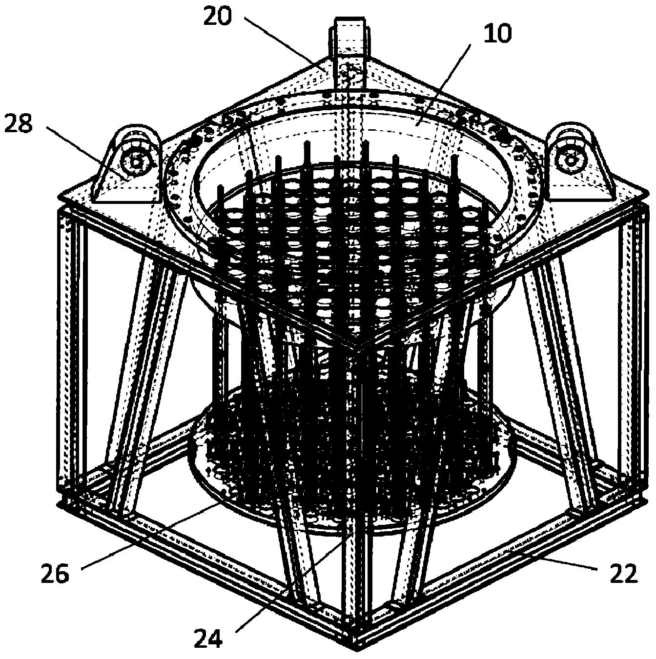 Nuclear power station upper-part in-reactor component mounting method