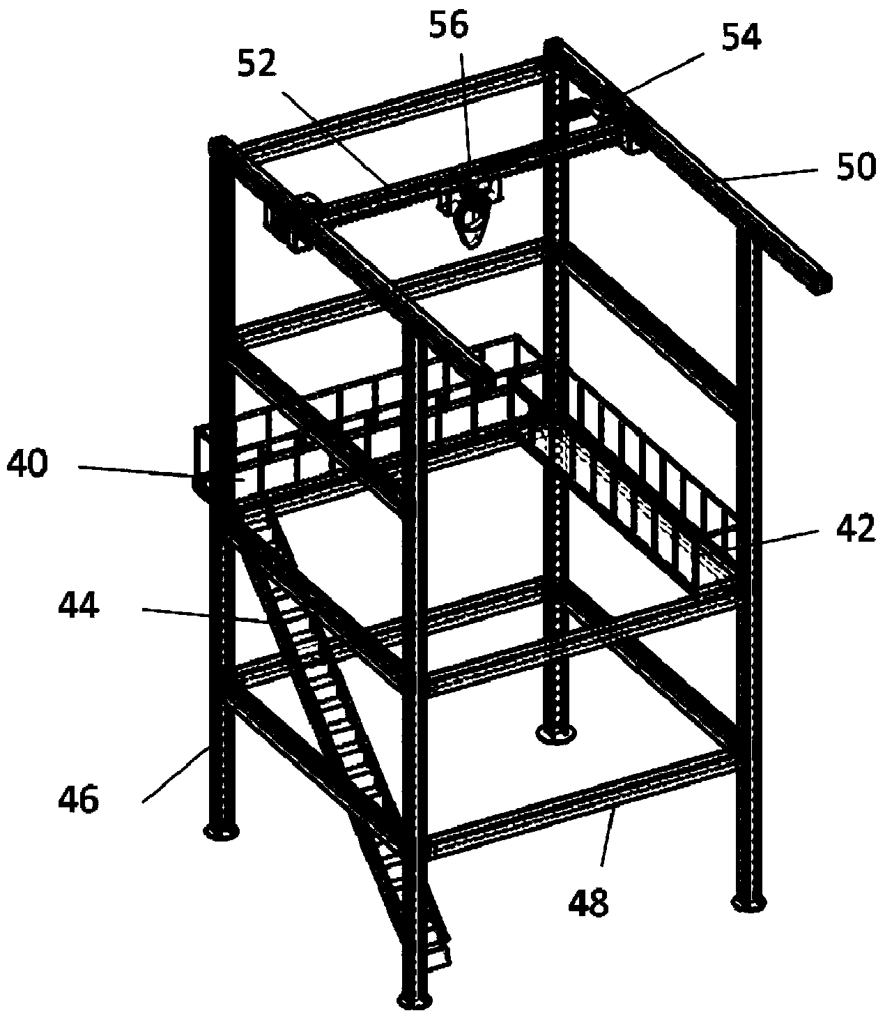 Nuclear power station upper-part in-reactor component mounting method