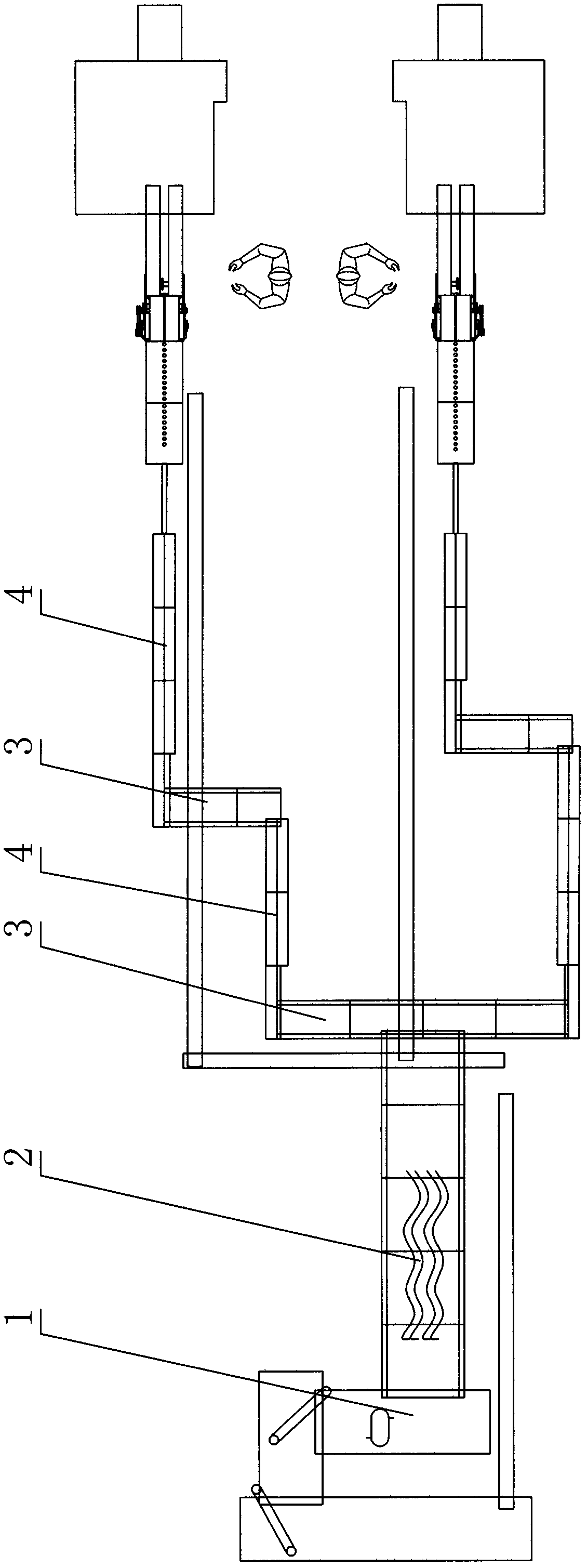 Round bar stock arranging device