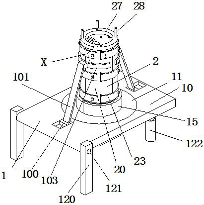 A vertical centrifugal casting equipment for manufacturing twisted sheet tubes