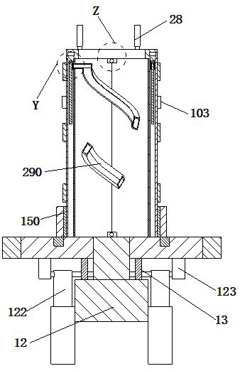 A vertical centrifugal casting equipment for manufacturing twisted sheet tubes