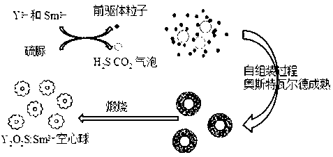 Nanometer red long-afterglow luminescent material and preparation method thereof