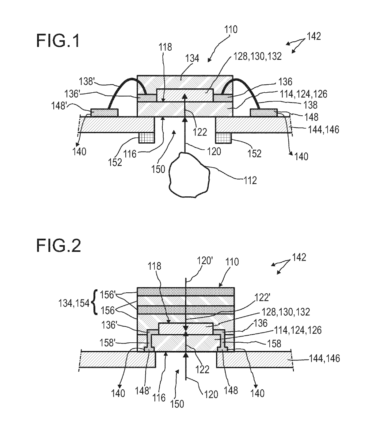 Optical detector for an optical detection