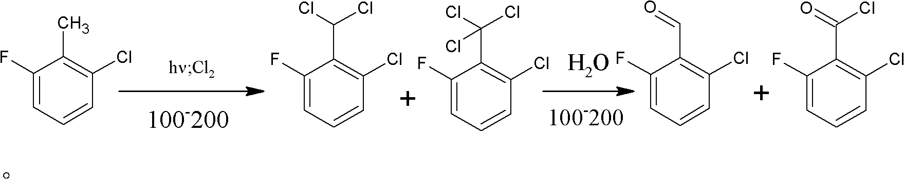 Method for preparing 2-chloro-6-fluorobenzaldehyde