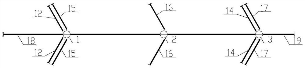 Triple rod of power transmission transition line